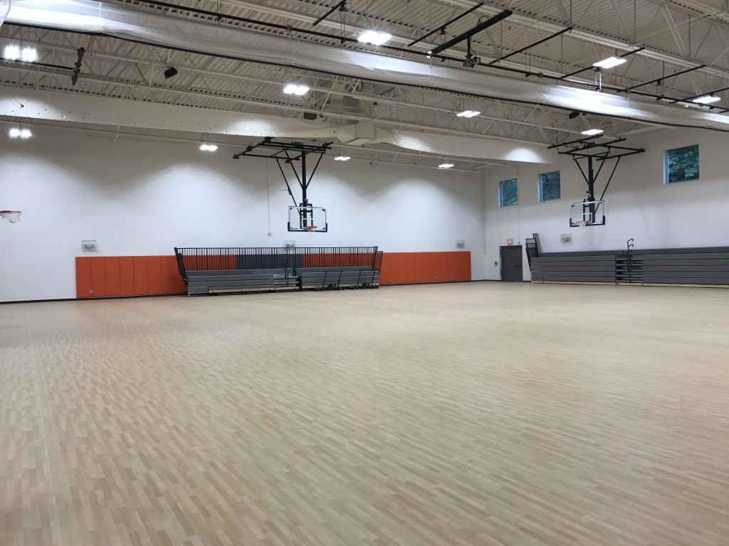 All that's left to do in the gymnasium is paint the lines & then we're ready for Biddy League!