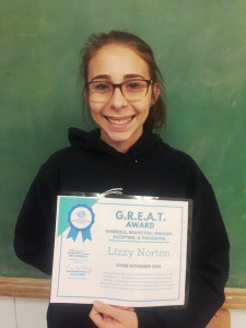 Lizzy N., G.R.E.A.T. Award Recipient